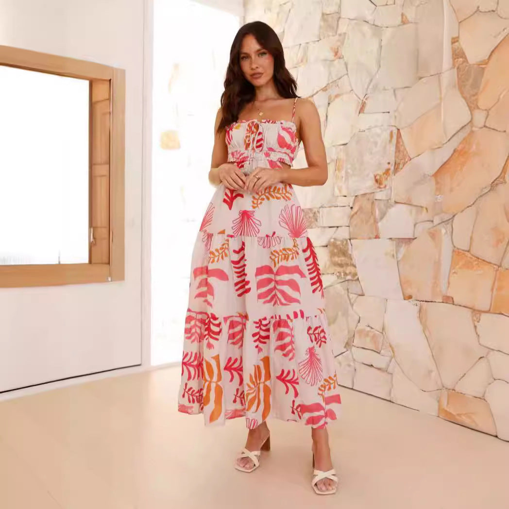 Resort-style layered cutout dress