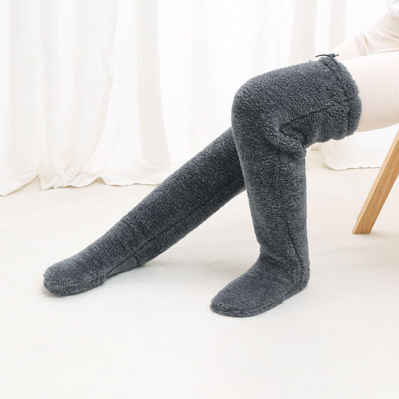Plush over-the-knee socks
