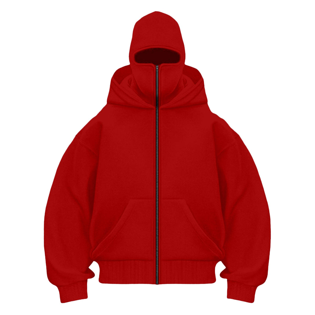 Face mask zip-up hooded jacket