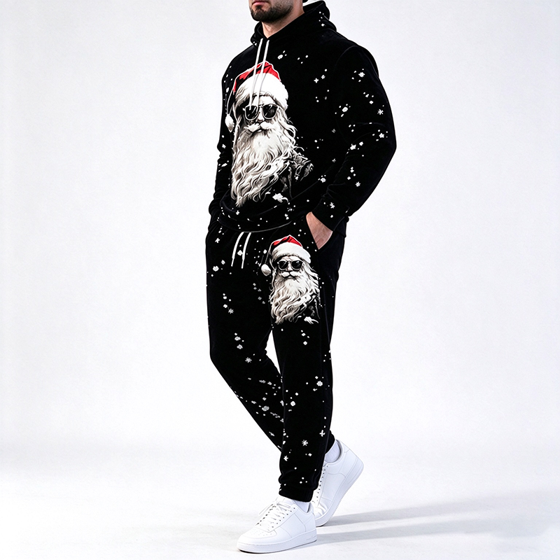 Snowflake Santa Graphic Tracksuit