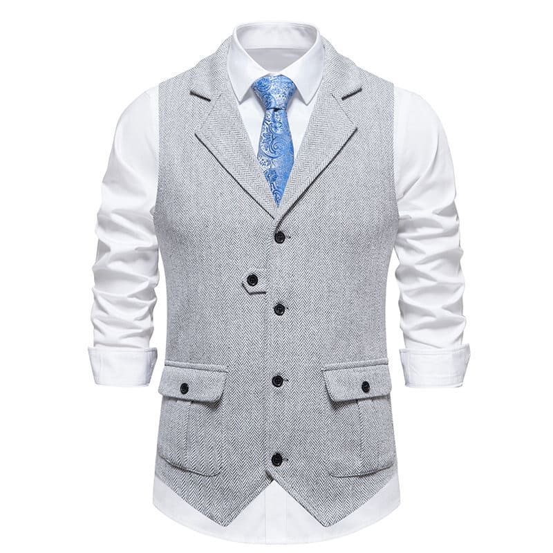 Men's Retro Lapel Vest Short Suit Vest