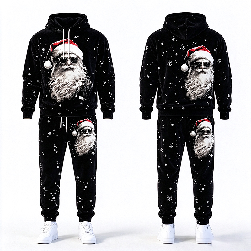 Snowflake Santa Graphic Tracksuit