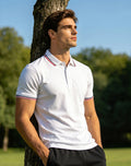Men's cotton polo shirt, cool-feel casual short-sleeved running solid color T-shirt