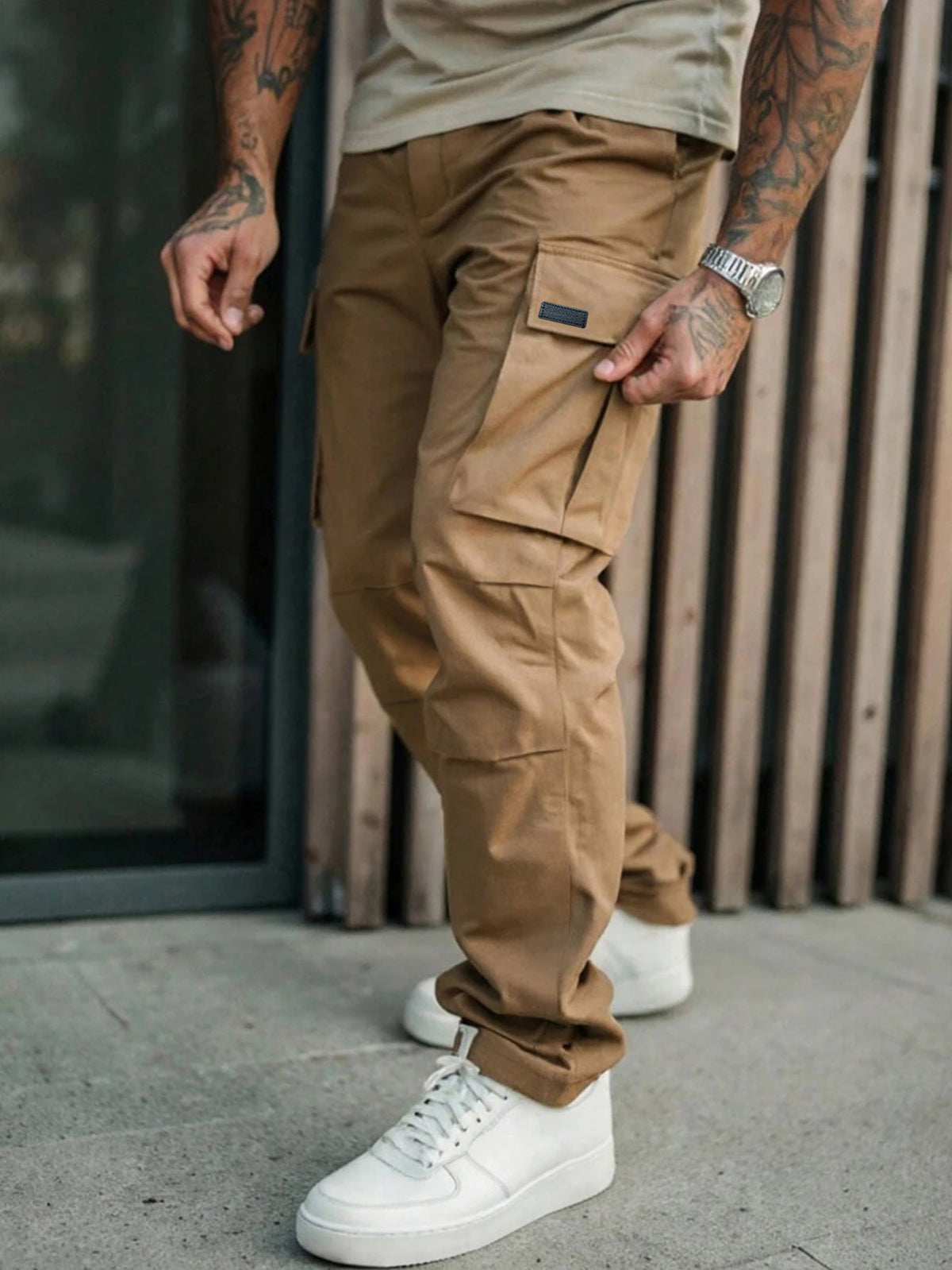 Men's outdoor loose-fitting casual long cargo pants