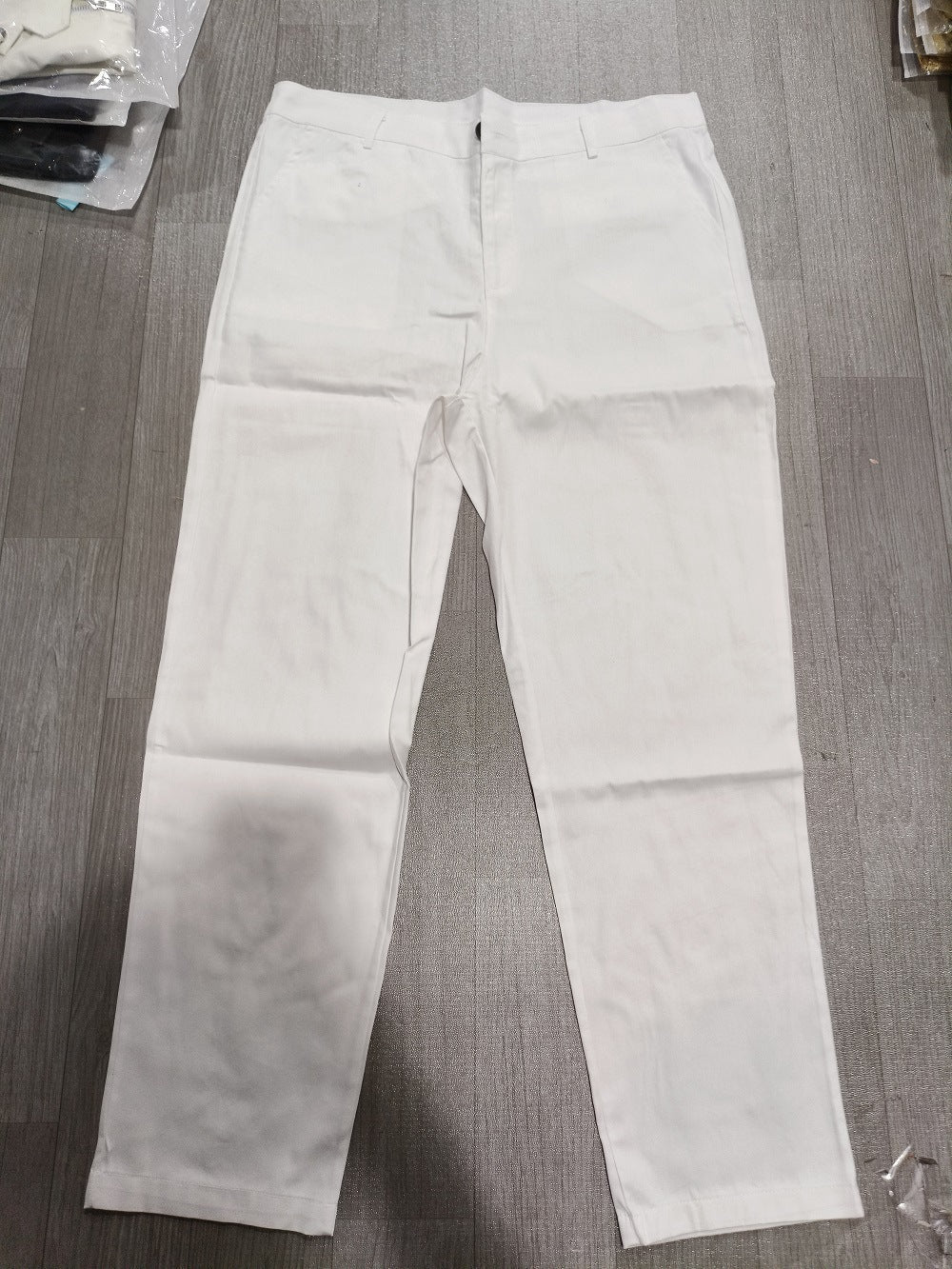 Men's Casual Slim Fit Solid Color Trousers