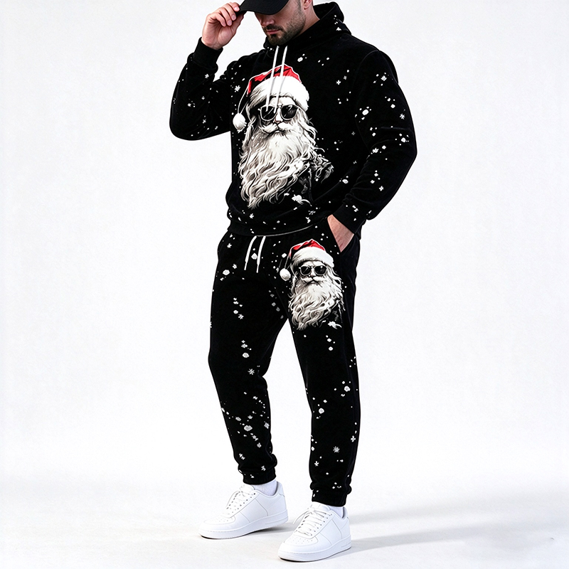 Snowflake Santa Graphic Tracksuit