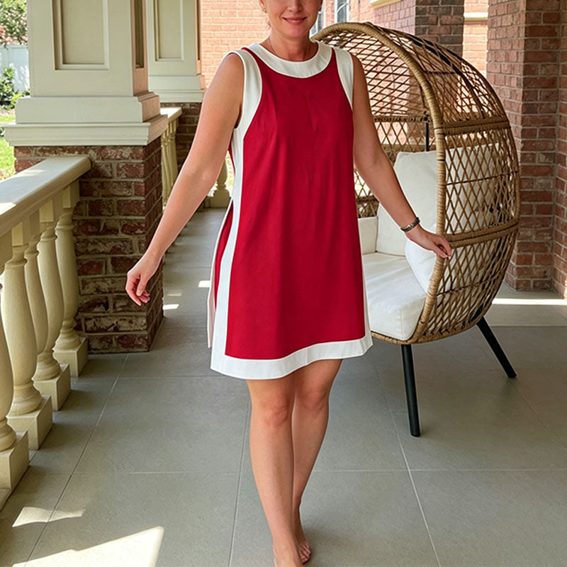 Side-slit tank top and shorts matching set