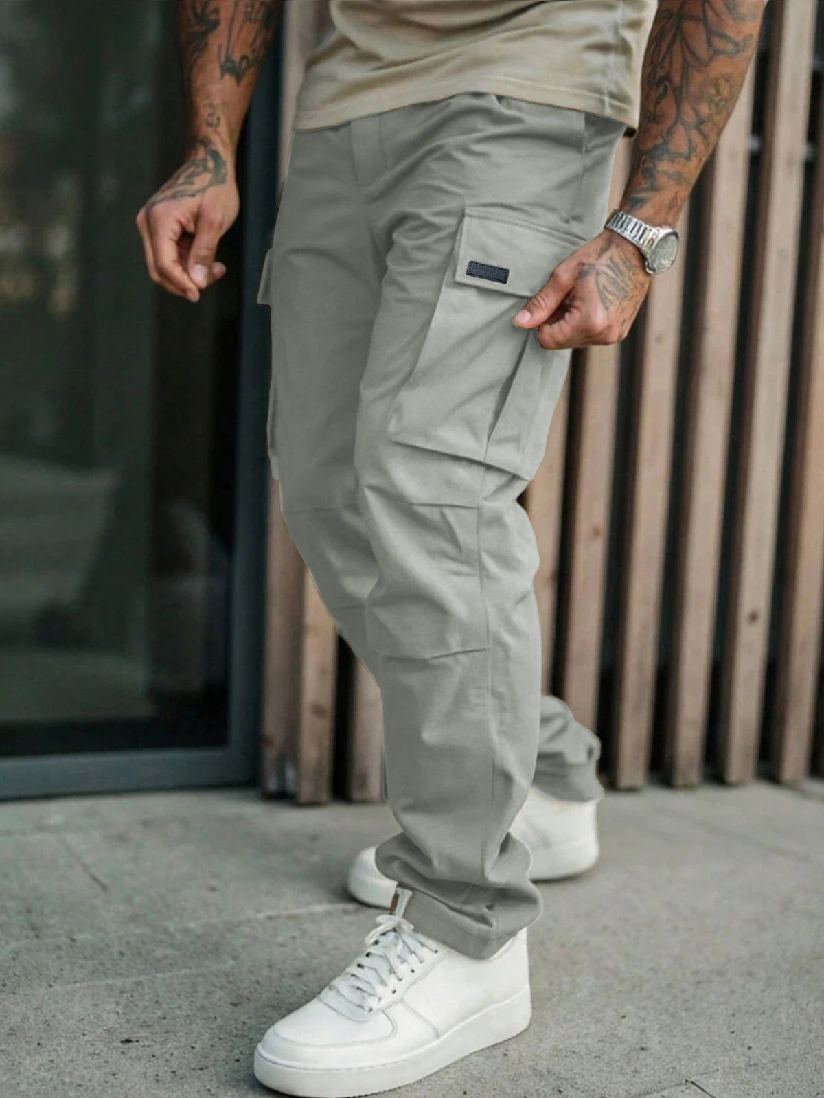 Men's outdoor loose-fitting casual long cargo pants