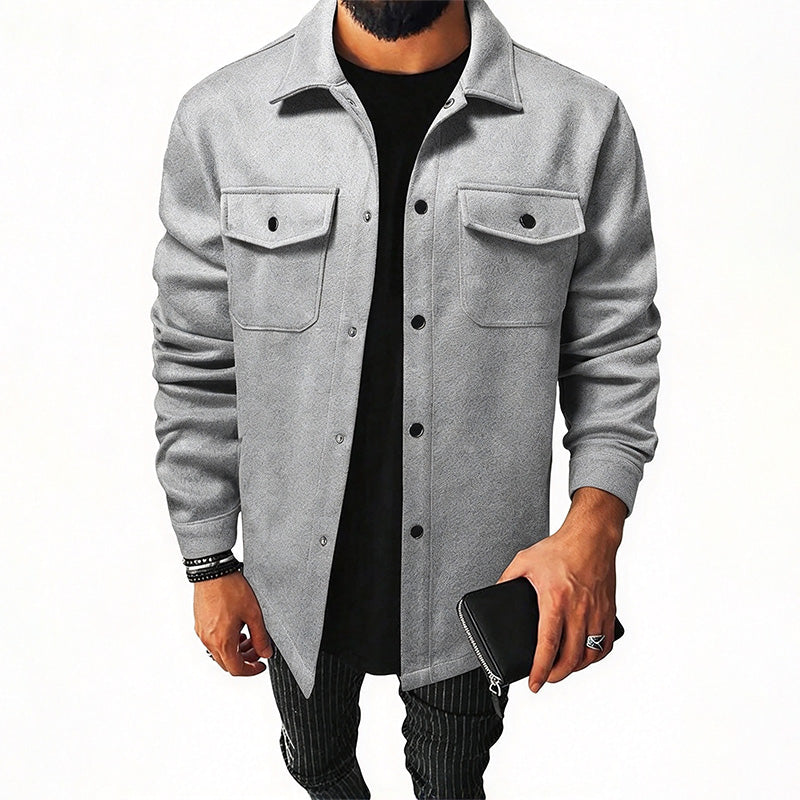 Men's Collared Workwear Shirt Jacket