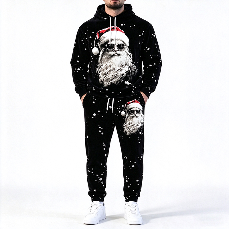 Snowflake Santa Graphic Tracksuit