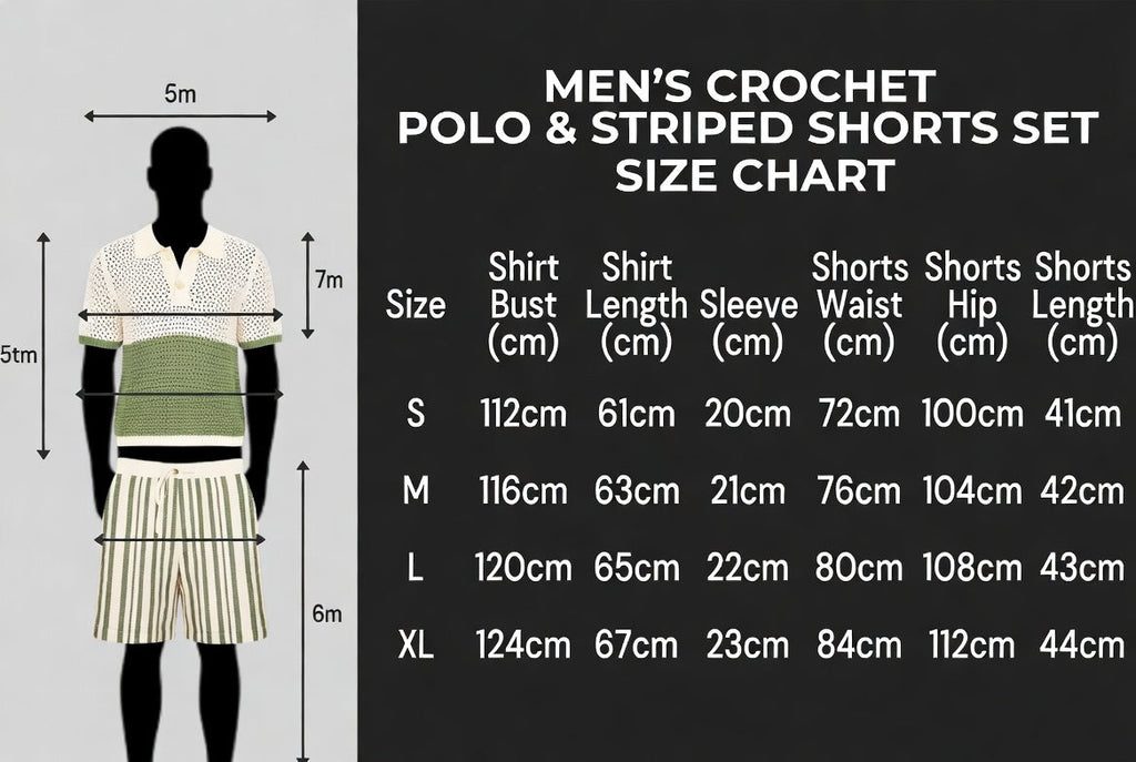 Men's Suit Collar Short-Sleeve Embroidered Knit Top and Shorts Set